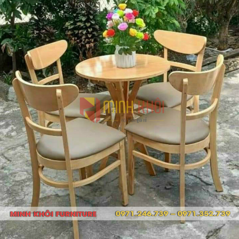Bộ bàn ghế cafe Cabin mặt trăng 8 bo ban ghe cafe cabin mat trang 01