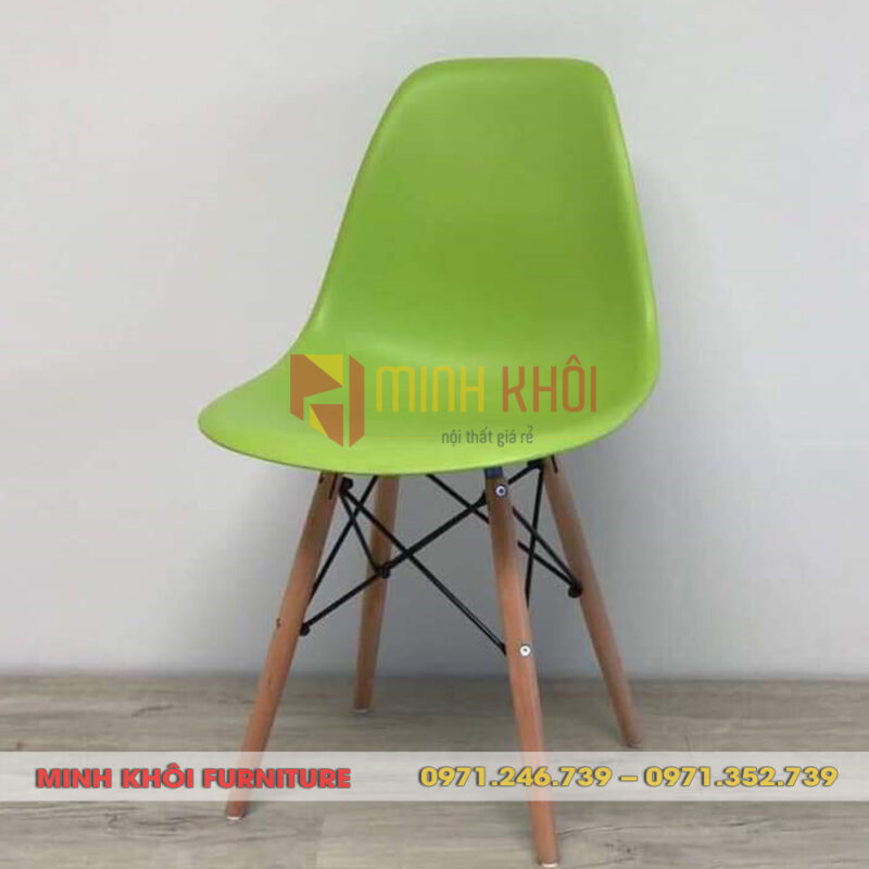 Ghế nhựa chân gỗ Eames 20 Ghế nhựa chân gỗ Eames