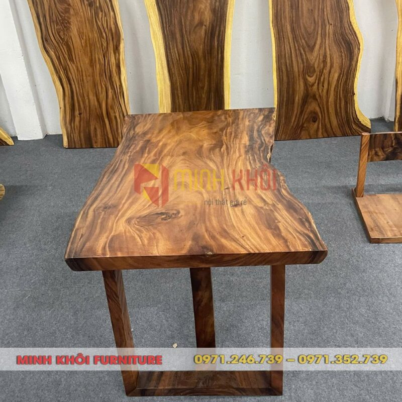 Bàn gỗ me tây nguyên tấm 11 Bàn gỗ me tây nguyên tấm cao cấp cho gia đình & quán ăn
