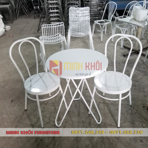 bộ bàn ghế sắt thonet cafe ngoài trời, sân vườn giá rẻ, đẹp