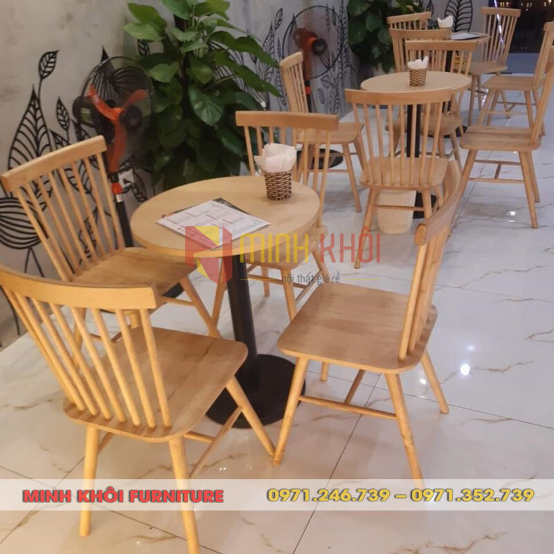 Bộ bàn ghế song tiện cafe, trà sữa 8 Bộ bàn ghế song tiện cafe, trà sữa