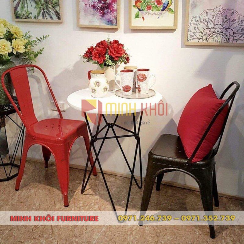 Ghế cafe Tolix không tay 18 Ghế cafe Tolix không tay