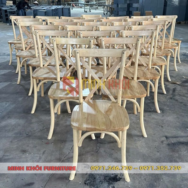 Bộ bàn ghế gỗ nhà hàng Bistro 5 Ghế gỗ Bistro - Ghế gỗ cafe, quán ăn, nhà hàng giá rẻ