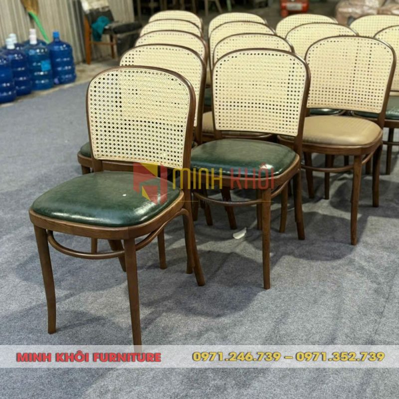 Ghế gỗ Thonet lưng mây | Ghế Thonet 811 20 Ghế gỗ Thonet lưng mây - Ghế gỗ cafe, quán ăn giá rẻ