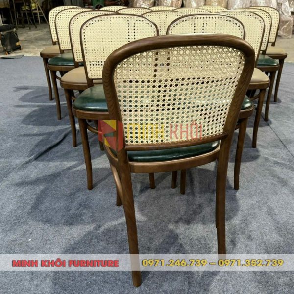 Ghế gỗ Thonet lưng mây - Ghế gỗ cafe, quán ăn giá rẻ