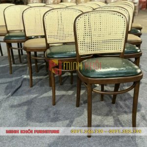 Ghế gỗ Thonet lưng mây - Ghế gỗ cafe, quán ăn giá rẻ