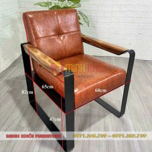 Bộ sofa cafe khung sắt bọc nệm MK-0015