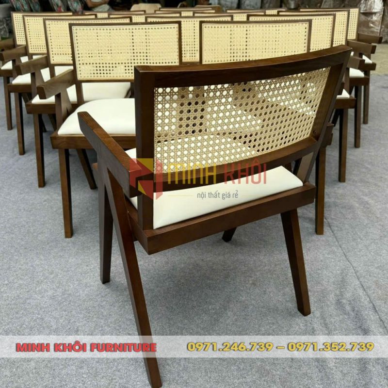 Bộ bàn ghế gỗ nhà hàng Vleg MK-0071 6 Ghế gỗ V-leg - Ghế gỗ quán ăn, quán cafe đẹp giá rẻ