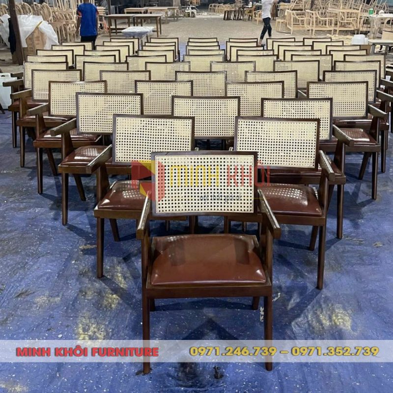 Bộ bàn ghế gỗ nhà hàng Vleg MK-0071 5 Ghế gỗ V-leg - Ghế gỗ quán ăn, quán cafe đẹp giá rẻ