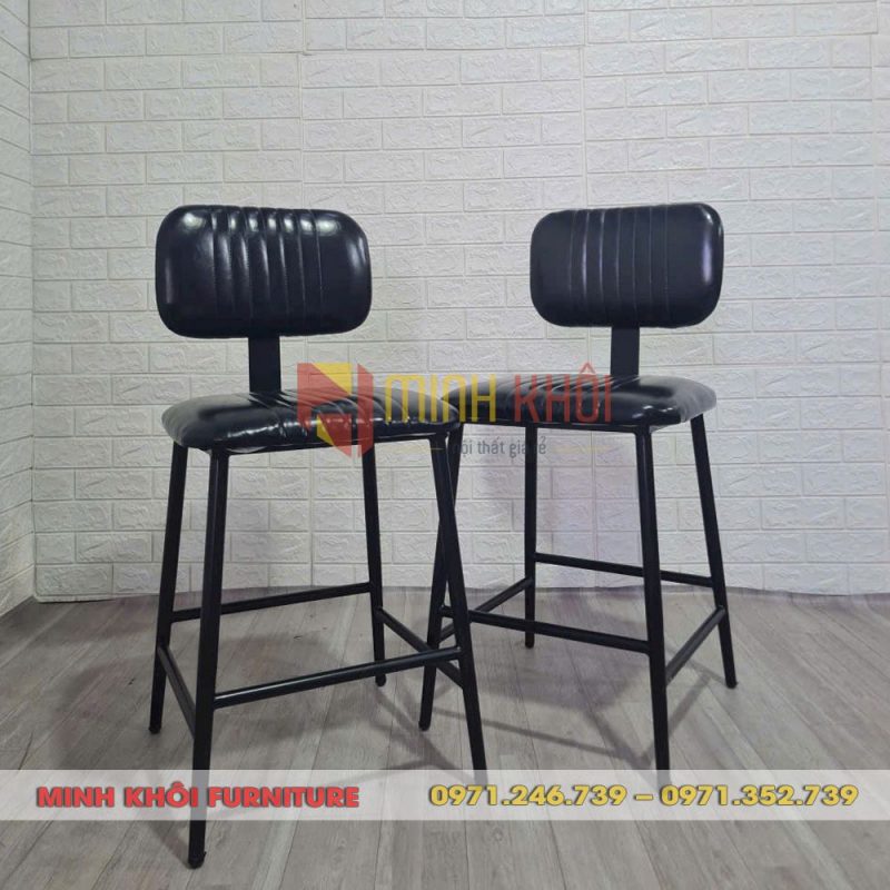 Ghế bar chân sắt tiện bọc nệm 10 Ghế bar chân sắt tiện bọc nệm