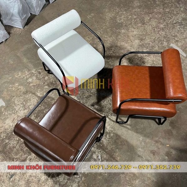 Sofa cafe MK-0016 khung sắt bọc nệm