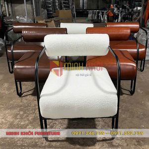 Sofa cafe MK-0016 khung sắt bọc nệm
