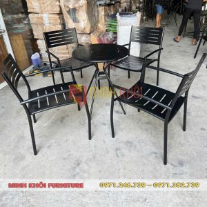 Bộ Bàn Ghế Sắt MK-0018 – Giải Pháp Bền Đẹp Cho Cafe Sân Vườn Ngoài Trời