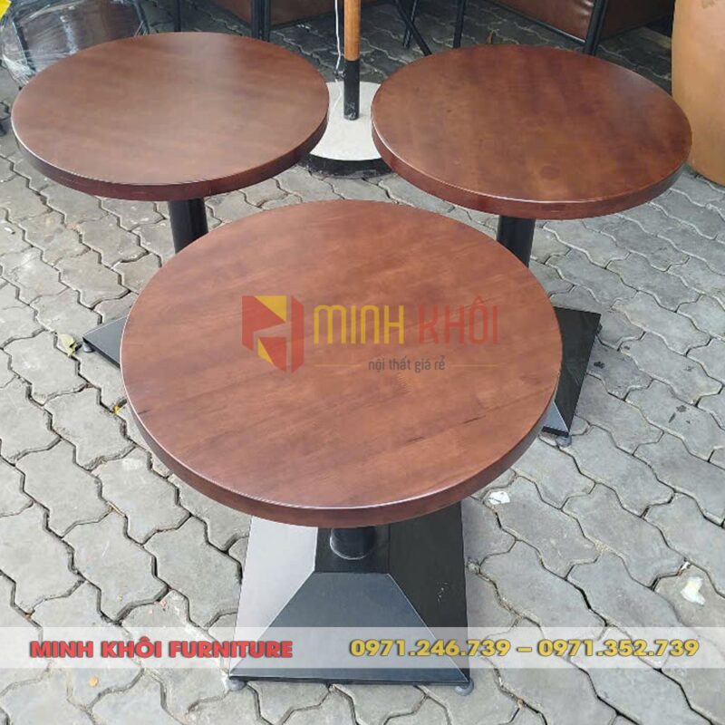 Bàn chân trụ mâm tháp – Giải pháp bàn cafe đẹp và bền theo thời gian