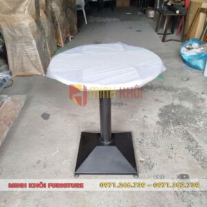 Bàn chân trụ mâm tháp – Giải pháp bàn cafe đẹp và bền theo thời gian