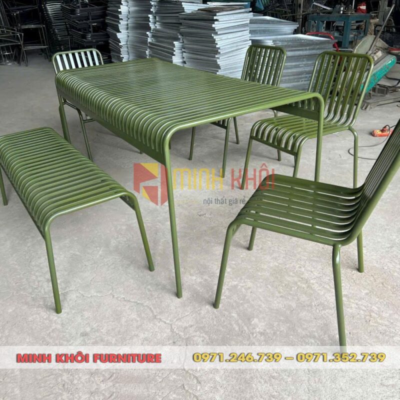 Bộ bàn ghế sắt MK-0021 16 Bộ bàn ghế sắt MK-0021 – Bàn ghế cafe sân vườn ngoài trời đẹp, giá tốt