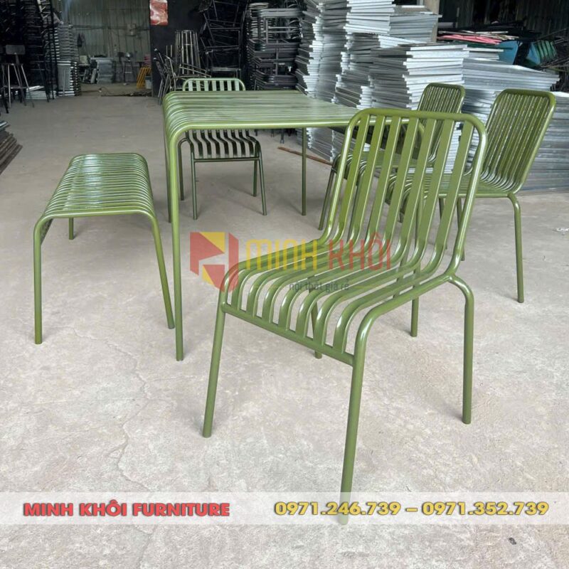 Bộ bàn ghế sắt MK-0021 15 Bộ bàn ghế sắt MK-0021 – Bàn ghế cafe sân vườn ngoài trời đẹp, giá tốt