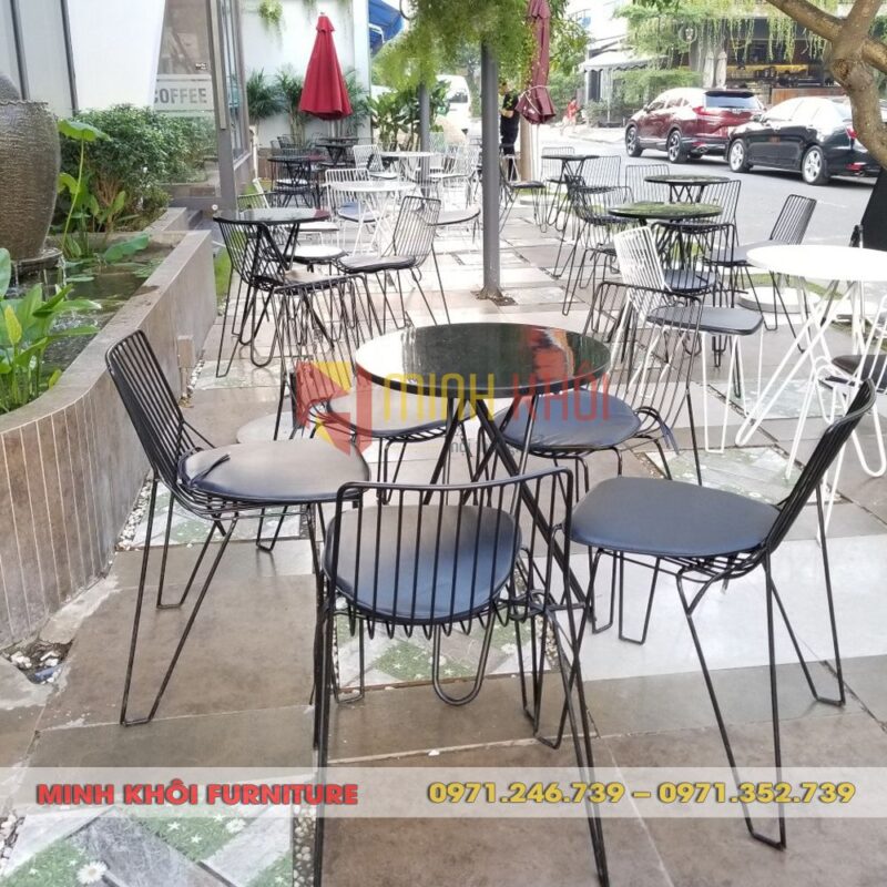 Ghế sắt uốn MK-0022 11 Ghế sắt uốn MK-0022 – Lựa chọn lý tưởng cho quán cafe sân vườn