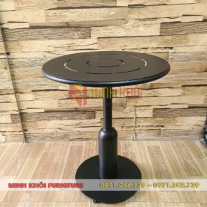 Bàn trụ MK-0032 – Bàn chân sắt hiện đại cho quán cafe, ngoài trời