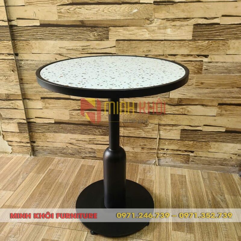 Bàn trụ MK-0032 11 Bàn trụ MK-0032 – Bàn chân sắt hiện đại cho quán cafe, ngoài trời