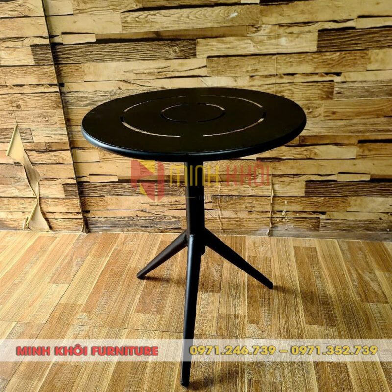 Bàn trụ ống côn – Mẫu bàn cafe hiện đại, bền đẹp cho quán trà sữa và ngoài trời