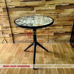 Bàn trụ ống côn – Mẫu bàn cafe hiện đại, bền đẹp cho quán trà sữa và ngoài trời