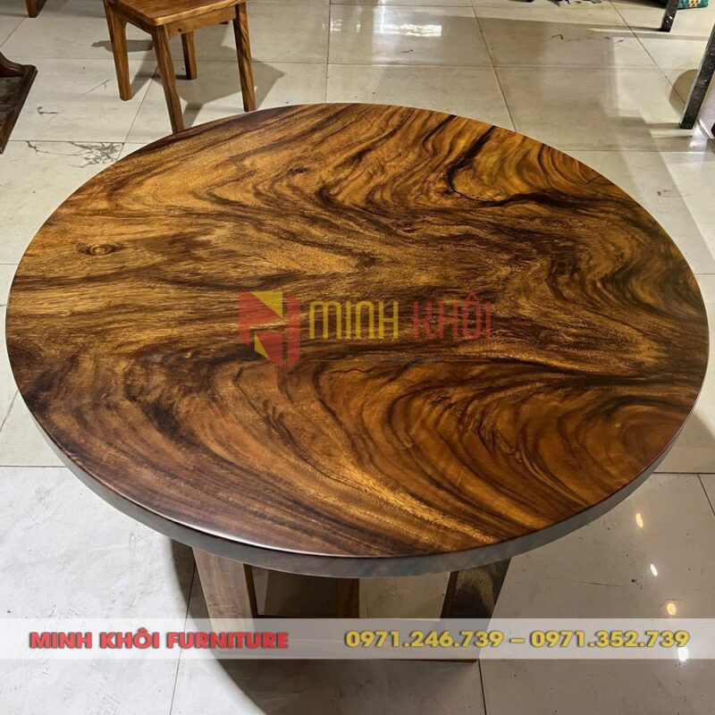 Bộ bàn ghế cà phê gỗ me tây MK-0046 – Vẻ đẹp mộc mạc, sang trọng