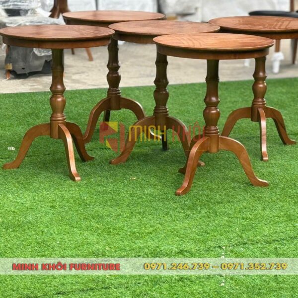 Bàn tròn cafe chân tiện cổ điển – Sang trọng và bền đẹp