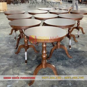 Bàn tròn cafe chân tiện cổ điển – Sang trọng và bền đẹp