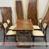 Bộ bàn ăn gỗ me tây MK-0037 kết hợp 4 ghế Secco – Sang trọng và tinh tế cho phòng ăn hiện đại