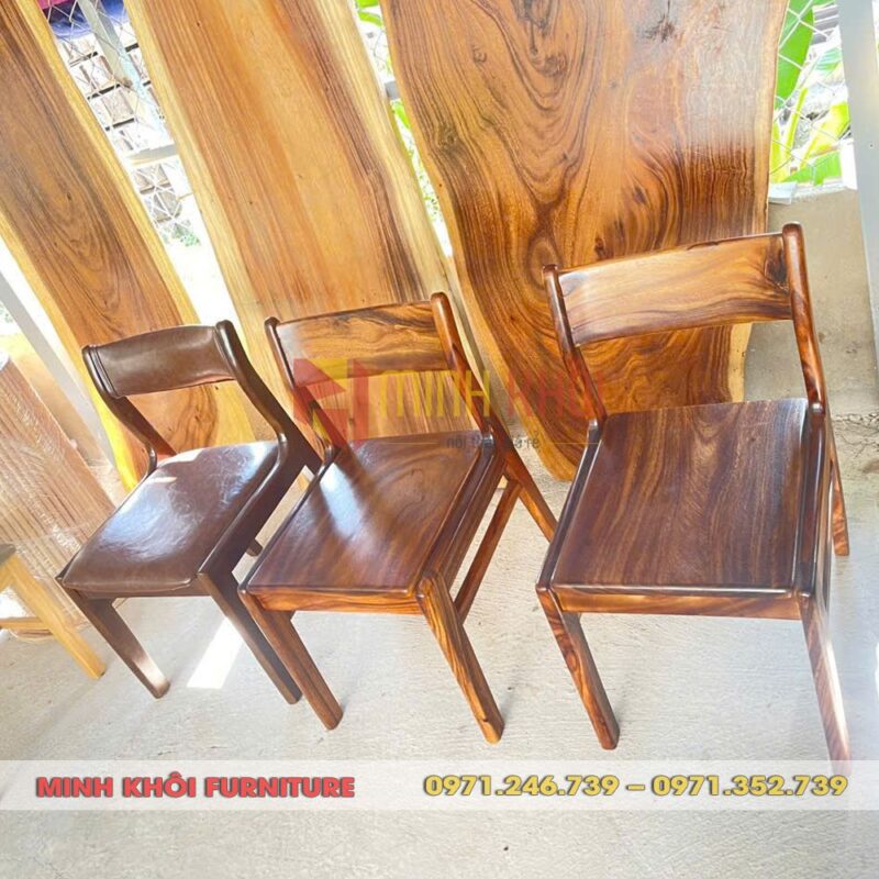 Bộ bàn ăn gỗ me tây MK-0039 | Bàn nguyên tấm, ghế Bella sang trọng 9 Bộ bàn ăn gỗ me tây MK-0039 | Bàn nguyên tấm, ghế Bella sang trọng