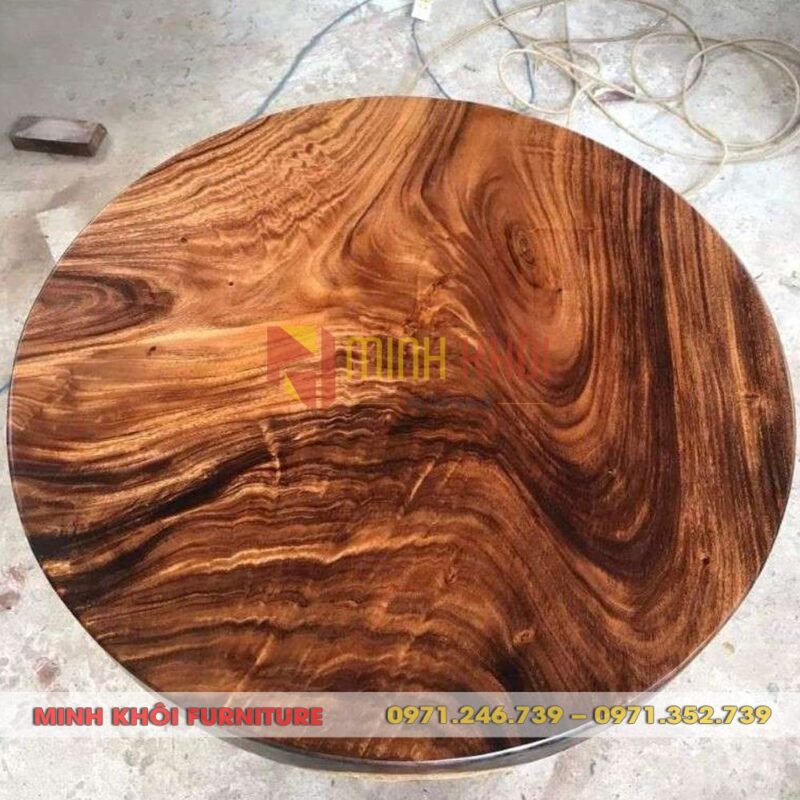 Bộ bàn ăn tròn gỗ me tây MK-0042 7 Bộ bàn ăn tròn gỗ me tây MK-0042 – Vẻ đẹp sang trọng cho không gian sống hiện đại
