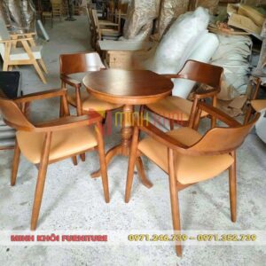 Bộ bàn ghế cafe gỗ Hiroshima