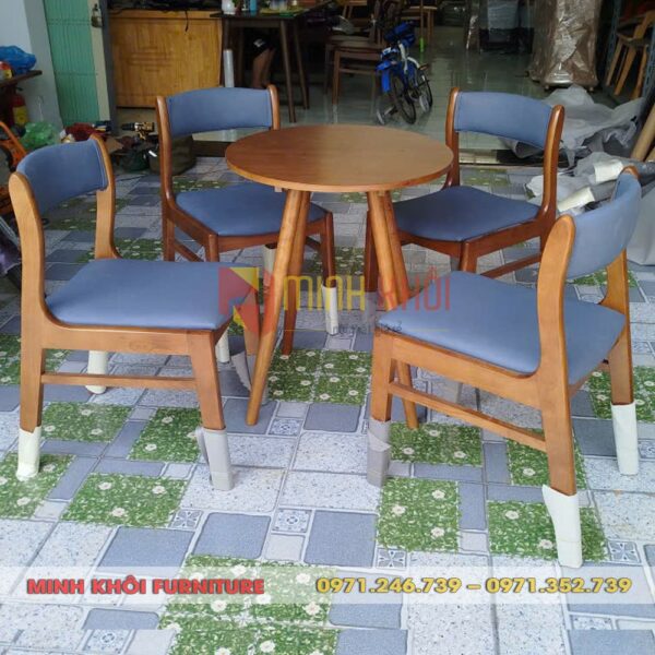 Bộ bàn ghế gỗ cafe Bella – Thiết kế hiện đại, chất liệu bền đẹp
