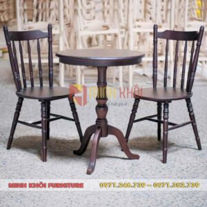 Bộ bàn ghế gỗ cafe cổ điển cho quán cafe và phòng trà sang trọng