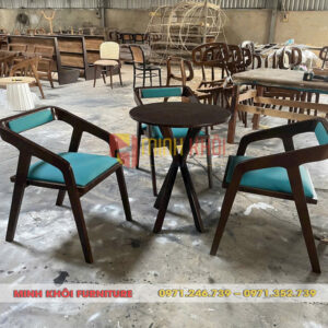 Bộ bàn ghế gỗ cafe Katakana – Sang trọng, bền đẹp cho quán