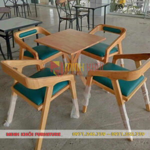 Bộ bàn ghế gỗ cafe Katakana – Sang trọng, bền đẹp cho quán