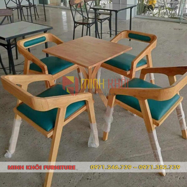 Bộ bàn ghế gỗ cafe Katakana – Sang trọng, bền đẹp cho quán
