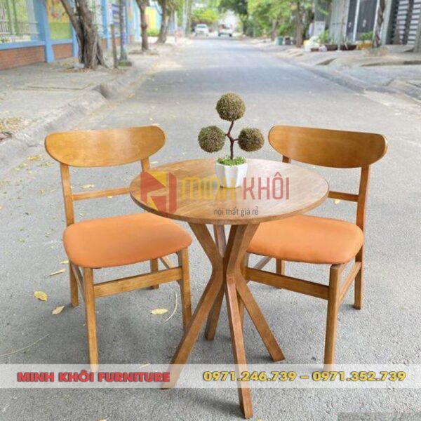 Bộ bàn ghế gỗ cafe Mango MK-0054 – Đẹp, bền, giá tốt