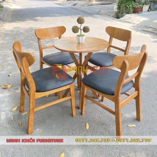 Bộ bàn ghế gỗ cafe Mango MK-0054 – Đẹp, bền, giá tốt