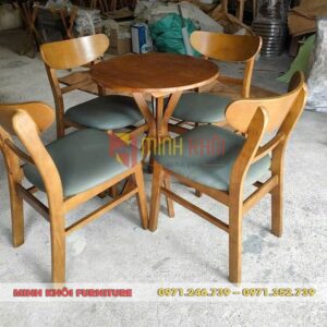 Bộ bàn ghế gỗ cafe Mango MK-0054 – Đẹp, bền, giá tốt