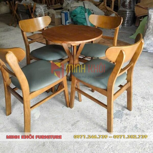 Bộ bàn ghế gỗ cafe Mango MK-0054 – Đẹp, bền, giá tốt
