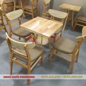 Bộ bàn ghế gỗ cafe Mango MK-0055 – Bền đẹp, giá rẻ