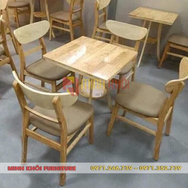 Bộ bàn ghế gỗ cafe Mango MK-0055 – Bền đẹp, giá rẻ