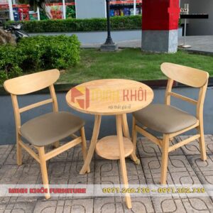 Bộ bàn ghế gỗ cafe Mango MK-0055 – Bền đẹp, giá rẻ