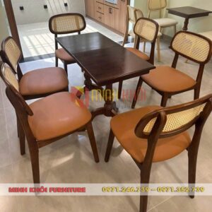 Bộ bàn ghế gỗ cafe Secco – Sang trọng và tiện nghi cho quán cà phê