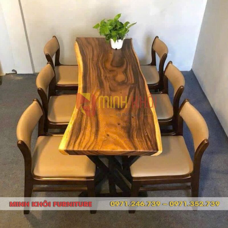 Bộ bàn ghế nhà hàng gỗ me tây MK-0043 – Lựa chọn lý tưởng cho nhà hàng và quán ăn