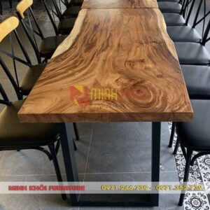 Bộ bàn ghế quán ăn gỗ me tây MK-0041 – Lựa chọn hoàn hảo cho nhà hàng, quán nhậu hiện đại