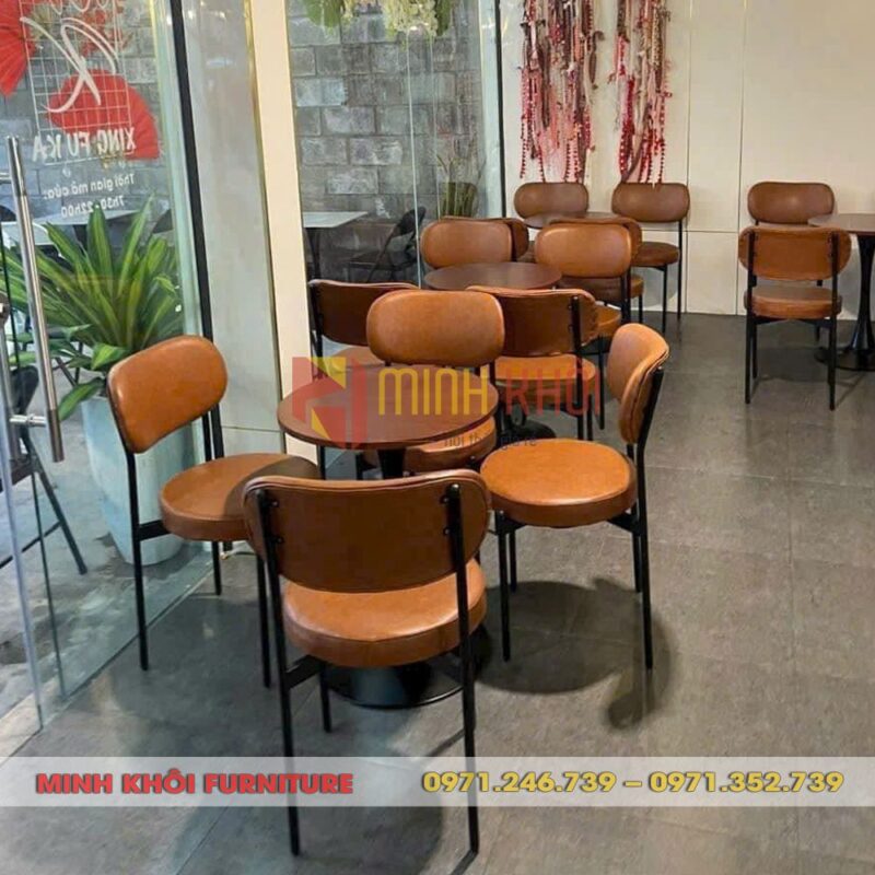Ghế sắt cafe MK-0034 bọc nệm da - Ghế sắt quán cà phê, trà sữa 13 Ghế sắt cafe MK-0034 bọc nệm da – Nội thất hiện đại cho quán cafe, trà sữa, quán ăn