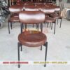 Ghế sắt cafe MK-0034 bọc nệm da – Nội thất hiện đại cho quán cafe, trà sữa, quán ăn